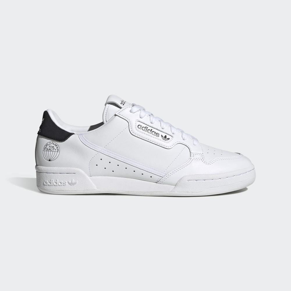 Adidas Men's Continental 80 Originals Shoes White/Black Ireland FV3891